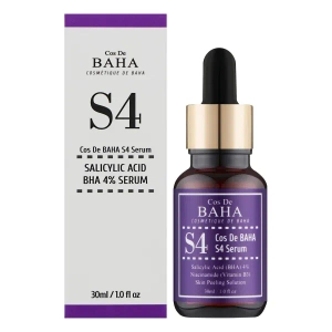 Кислотная сыворотка для проблемной кожи с салициловой кислотой 4% Cos De BAHA S4 Salicylic Acid 4% Serum 30 мл