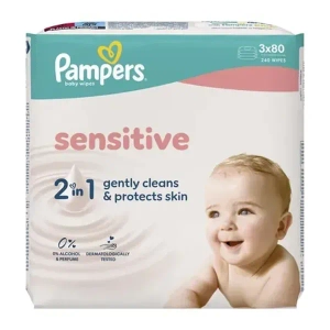 Детские влажные салфетки Pampers Sensitive №80*3 (240 штук)