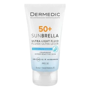 ДЕРМЕДИК DERMEDIC SUNBRELLA ФЛЮИД ЗАЩИТ. УЛЬТРАЛЕГ. Д/КУПЕРОЗ.ГИПЕРАКТИВ.КОЖИ SPF50+ 40МЛ 7584