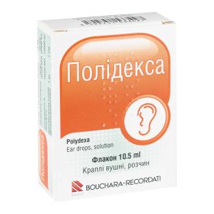 Полідекса краплі вушні розчин флакон 10,5 мл