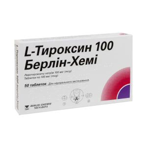 L-тироксин 100 Берлін-Хемі таблетки 100 мкг №50