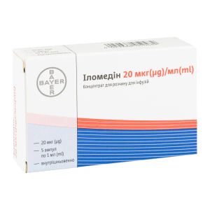Иломедин концентрат для раствора для инфузий 20 мкг/мл ампула 1 мл №5