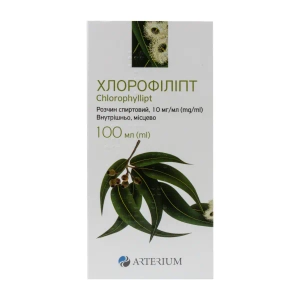 Хлорофіліпт розчин спиртовий 10 мг/мл флакон 100 мл