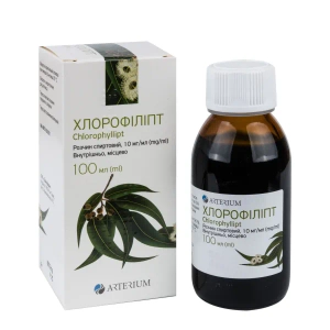 Хлорофіліпт розчин спиртовий 10 мг/мл флакон 100 мл