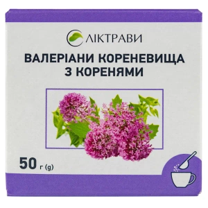 Валеріани кореневища з коренями пачка з внутрішним пакетом 50 г