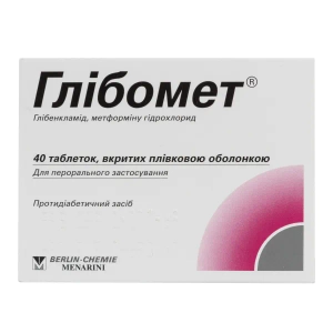 Глибомет таблетки покрытые оболочкой блистер №40
