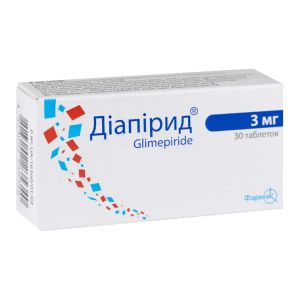Діапірид таблетки 3 мг блістер №30