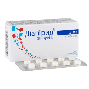 Діапірид таблетки 3 мг блістер №30