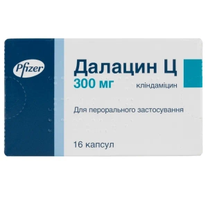 Далацин Ц капсули 300 мг блістер №16