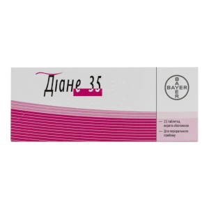 Диане-35 таблетки покрытые оболочкой блистер №21