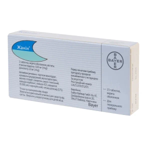 Жанін таблетки вкриті оболонкою №21