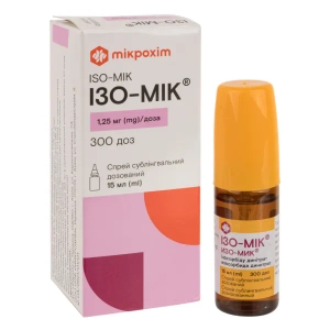 Ізо-мік спрей сублінгвальний 1,25 мг/1 доза флакон 15 мл 300 доз