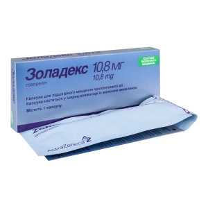 Золадекс капсулы для подкожного введения пролонгированного действия 10,8 мг шприц-аппликатор №1