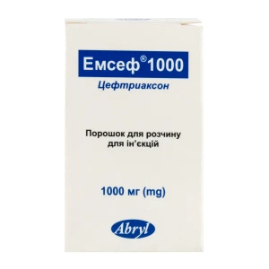 Емсеф порошок для розчину для ін'єкцій 1000 мг флакон №1