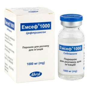 Емсеф порошок для розчину для ін'єкцій 1000 мг флакон №1