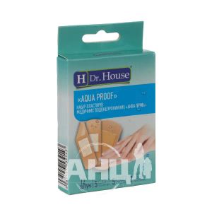 Набор пластырей медицинских Dr. House aqua proof водонепроницаемый №12