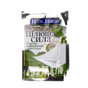 Пластырь обезболивающий с ментолом целебная сила H Dr House 6 см х 10 см
