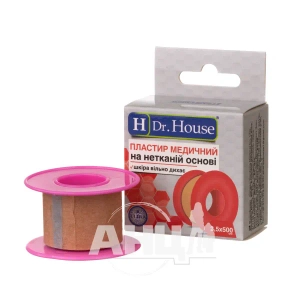 Пластырь медицинский Dr.House 2,5 см х 500 см на нетканной основе с подвесом
