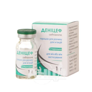 Деніцеф порошок для розчину для ін'єкцій 1 г флакон №1