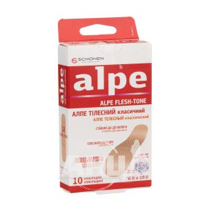Пластырь медицинский Alpe телесный классик №10