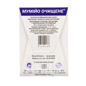 Мумійо очищене таблетки 0,2 г №30