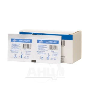 Салфетка пропитанная спиртовым раствором Alexpharm 65 х 30 мм №100