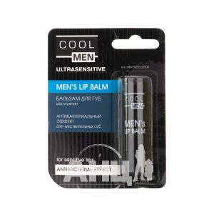 Бальзам для губ мужской Cool Men антибактериальный эффект 4,8 г