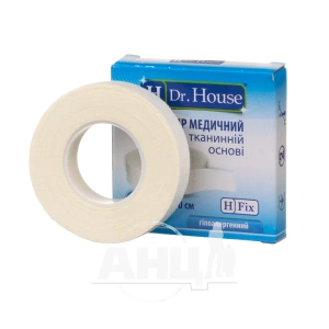 Пластир медичний Dr.House 1 см х 500 см на тканинній основі