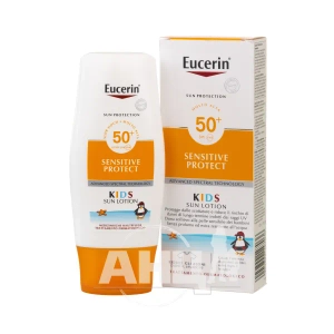 Солнцезащитный лосьон Eucerin для детей защита для чувствительной кожи SPF 50+ 150 мл