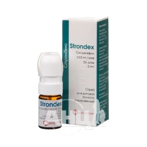 Строндекс спрей для ротовой полости 12,5 мг/доза флакон стеклянный 5 мл акция Медикард