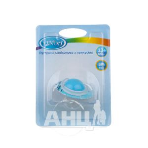 Пустышка Lindo силиконовая li 402 12+ с прикусом