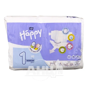 Підгузники дитячі гігієнічні Bella Baby Happy Newborn 2-5 кг №42