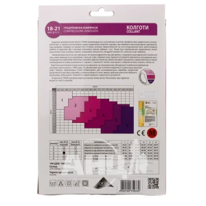 Компрессионные колготки Tiana 18-21мм 140 den черные размер 4