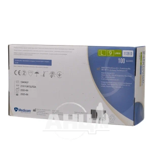 Перчатки смотровые латексные нестерильные safe-touch размер l с пудрой пара