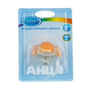 Пустышка силиконовая Lindo li 406/12+ круглая