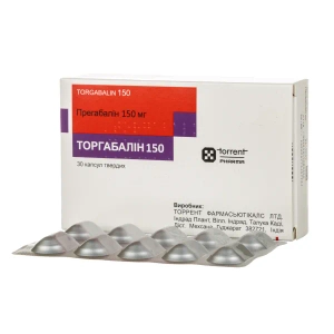 Торгабалін 150 капсули тверді 150 мг №30