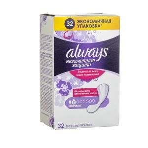 Ежедневные гигиенические прокладки Always Normal незаметная защита №32