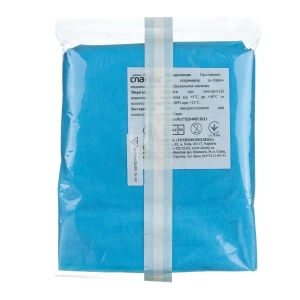 Халат медицинский для посетителя на липучках Славна стерильный l 50-52 117 см смс