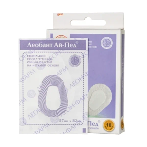 Пластырь медицинский leobant 57 мм х 82 мм глазной №10