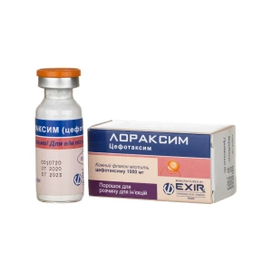 Лораксим порошок для розчину для ін'єкцій 1000 мг флакон №1