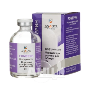Ефмерин порошок для розчину для ін'єкцій 1 г флакон №1