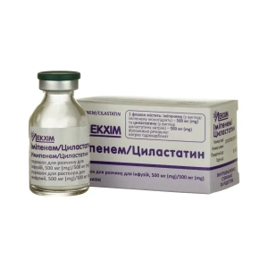 Іміпенем Циластатин порошок для приготування розчину 0,5 г/ 0,5 г флакон №1