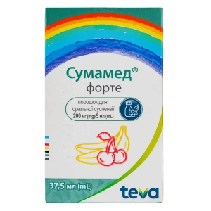 Сумамед форте порошок для оральної суспензії 200 мг/ 5 мл флакон 37,5 мл