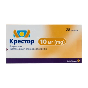 Крестор таблетки покрытые оболочкой 10 мг №28