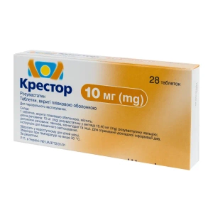 Крестор таблетки покрытые оболочкой 10 мг №28