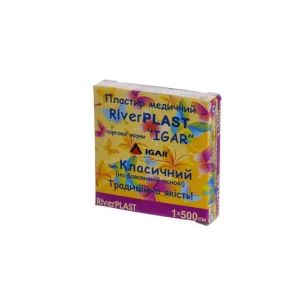 Пластир медичний RiverPlast Igar 1 см х 500 см класичний
