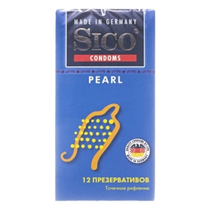 Презервативи Sico Pearl з пухирцями зі змазкою №12