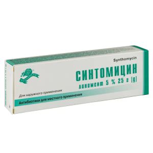 Синтоміцин лінімент 5 % туба 25 г
