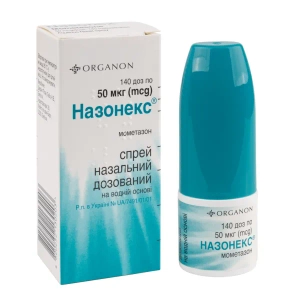Назонекс спрей назальный дозированный 50 мкг/доза флакон 18 г 140 доз