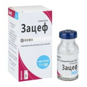 Зацеф порошок для розчину для ін'єкцій 1 г флакон №1